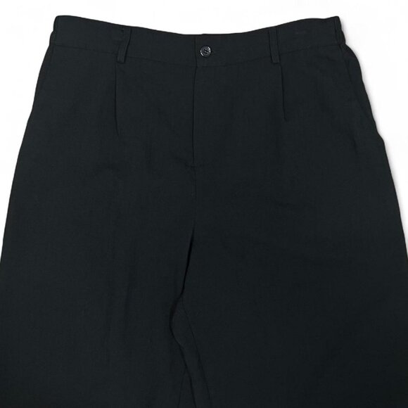 Feiersi Wide Leg Dress Pants Black XL High Rise Pleated Elastic Waist - Picture 2 of 8